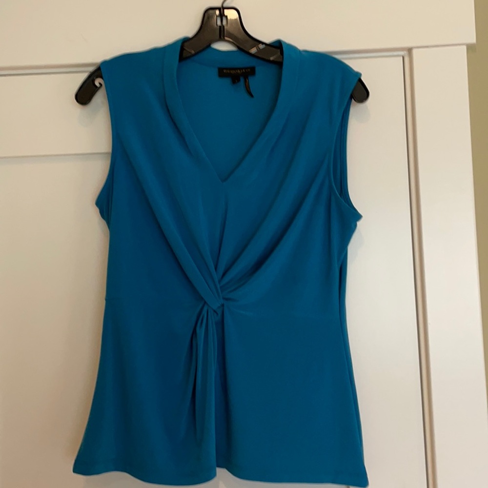 Blue/Teal Donna Karan jersey top